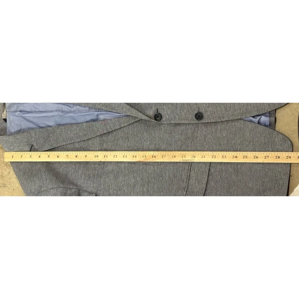 Banana Republic Mens Slim Fit Gray Knit Woven 2-Btn Blazer Jacket 42S Sport Coat